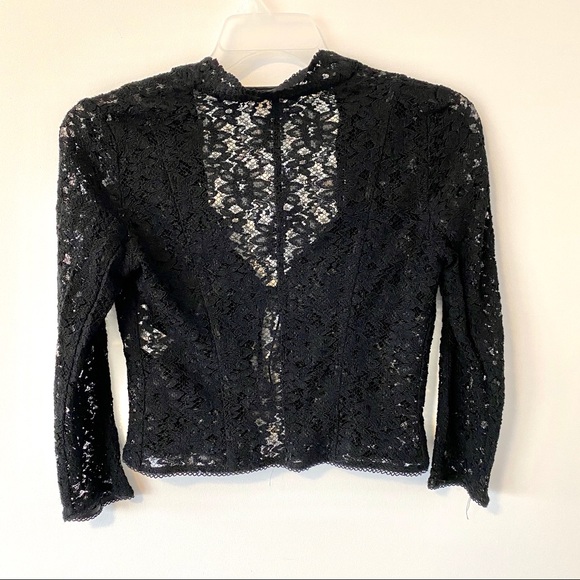 Black Lace Evening Bolero Cardigan Jacket - Picture 2 of 2
